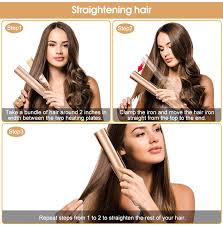 Professional Hair Crimper Straightening Iron Curling Iron Hair Curler 2 In 1 Hair In 2020 Hair Straightener And Curler Hair Straighteners Flat Irons Hair Straightener