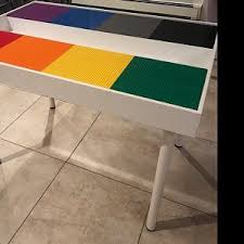 Design Patent Pending Tall Large Building Bricks Table Kids Etsy In 2020 Lego Table With Storage Building For Kids Lego Table