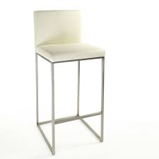 Barhocker schwarz matt metal bar stool black matte design. Barhocker Cuci Rindsleder Weiss Edelstahl Lederstuhle Esszimmer Stuhle Kaufen Bei Six Markenmobel