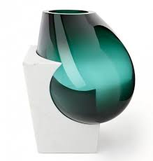 Vases En Verre Et Marbre La Boite Verte Vase Verre Sculpture En Verre Art Du Verre