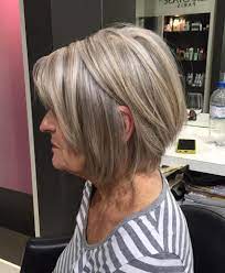 Ash Blonde Layered Bob For Women Over 60 Gorgeous Gray Hair Gray Hair Highlights Short White Hair