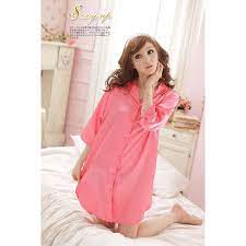 Pilihan buat menemani istirahat anda terbuat dari bahan katun rayon sehingga memberikan kenyamanan di badan dalam menemani tidur anda. Promo Bajutidur Daster Kemeja Baju Tidur Kancing Piyama Lingerie Satin Berkualitas Shopee Indonesia