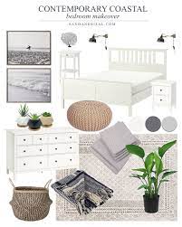 Belgian flax linen diamond quilt & shams. Contemporary Coastal Bedroom Design Board Sand And Sisal