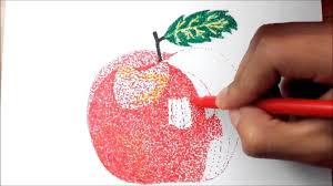 Dibujo de árbol fácil y bonito, rápido de hacer. Puntillismo Tecnica