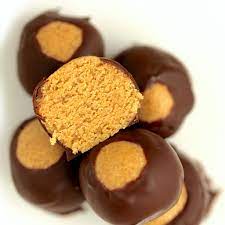 They have become my sisters baking recipes dessert recipes buck eyes peanut powder gluten free cooking truffles fudge. Protein Buckeyes The Peanut Butter Version Protein Pow