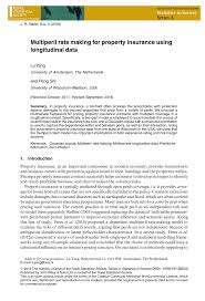 Least expensive alternative treatment (leat): Pdf Multiperil Rate Making For Property Insurance Using Longitudinal Data