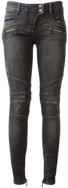 Balmain Blue Skinny Biker Jeans Women Jeans Fashion Skinny Biker Jeans