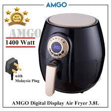 Air fryers are having a moment. Amgo 3 8l High Capacity Digital Control Screen Air Fryer Malaysia 3 Pin Plug Shopee Malaysia