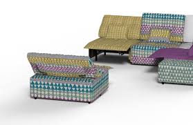 Fabric and faux animal skin materials are presented. Buy Soflex Una Sectional Sofa In Multi Color Patterned Fabric Online