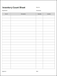 Stock Count Sheet Sada Margarethaydon Com