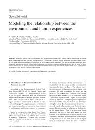 And, of course, vinka is proud to be a role model for her community. Pdf Modeling The Relationship Between The Environment And Human Experiences