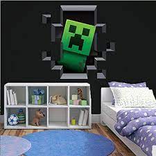 Amazon Com 3d Minecraft Style Wall Decal Poster Sticker Room Bedroom Decor Video Game Gaming Bedroom Ideas Boys Minecraft Bedroom Bedroom Decor