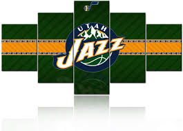 Official utah jazz wallpaper | utah jazz. Amazon Com Nba All Star Game Pictures For Living Room Canvas Wall Art Native American Basketball Utah Jazz Logo Painting Modem Artwork For Wall Home Decor Poster Prints Wooden Frame Ready To Hang
