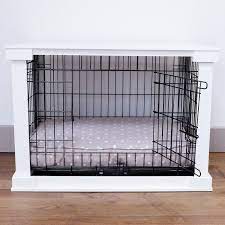 K9 custom crates provides a wide range of custom dog crates with a large range of colours and sizes. White Wooden Dog Crate Cover Amp Crate Combo Lords Labradors Dog Crate