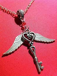 Silver Flying Heart Key Necklace Tibetan By Cutelilashley56 19 00 Heart Key Necklace Steampunk Key Necklace Key Necklace