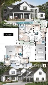 Farmhouse Home Plan With 4 Bedrooms And 3 Car Garage Sims House Plans New House Plans House Plans Farmhouse
