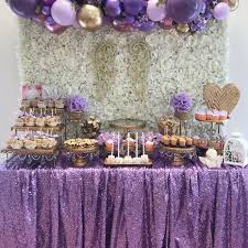 What kind of budget are you working with? First Communion Dessert Table Purple Party Decorations Purple Butterfly Baby Shower Purple Birthday Party