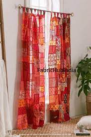 Indian Vintage Old Silk Sari Multi Color Handmade Patchwork Etsy In 2021 Patchwork Curtains Quilted Curtains Urban Outfitters Curtains