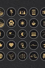 Black Gold Travel Highlight Icons Instagram Icons Instagram Logo Instagram Highlight Icons