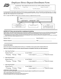 The estimated average time (burden hours) associated with filling out a paper direct deposit enrollment form is 10 minutes per respondent or record keeper, depending on individual circumstances. Adp Direct Deposit Form Fill Out And Sign Printable Pdf Template Signnow