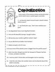 Worried about punctuation & capitalization questions? Capital Letters Worksheets