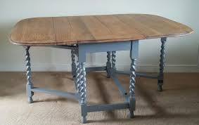 Antique Shabby Chic Painted Barley Twist Oak Drop Leaf Table Shabby Chic Kitchen Antique Table Table