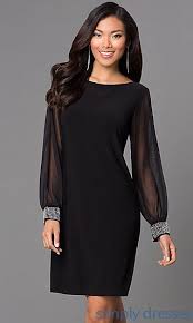 Shop Simply Dresses For Homecoming Party Dresses 2015 Prom Dresses Evening Gowns C Short Black Dress Long Sleeves Black Long Sleeve Dress Prom Dresses Short