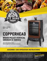 The pit boss 3 series pellet smoker features 721 sq. Pit Boss Pbv5pw1 Assembly And Operation Instructions Manual Pdf Download Manualslib