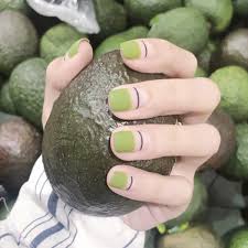 Acrylic nails often get a lot of bad press. Amazon Com Fdesigner Cute Fake Nail Striped Press On Nail Short False Nail Tips Square Flake Nail Tips Full Cover Acrylic Nail For Women And Girls Green Beauty