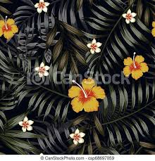 Maybe you would like to learn more about one of these? Night Tropical Seamless Pattern Leaves And Flowers Hibiscus Plumeria Night Tropical Jungle Seamless Pattern Leaves And Canstock