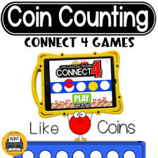 Check spelling or type a new query. Counting Like Coins Money Math Game Connect 4 First Grade By Print And Simple