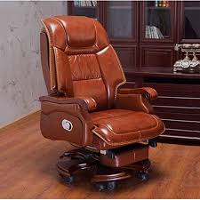 Geng Luxury Boss Chair Leather Reclining High End Executive Chair Leather Thickened Office Chair Swivel Chair Home Office Chairs Executive Chair Chair