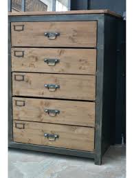 Les meubles industriels s'adaptent à tout type d'habitation et à tous les styles de déco. Meuble Industriel De 10 Tiroirs Bois Avec Structure Metallique Et Meubles Industriels Tiroir Bois Mobilier De Salon