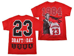 The draft class of 1984 has gone down as one of the most stacked in nba history. Nba Chicago Bulls Michael Jordan 1984 Airness Mens Draft Day Tee Red Ebay