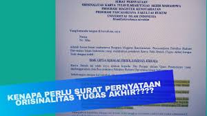 Kadang ada panitia lomba menulis yang menyuruh membuat surat pernyataan tapi tidak menyediakan file surat pernyataan. Contoh Surat Pernyataan Orisinalitas Skripsi Contoh Cute766