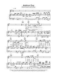 Jealous Guy Digital Sheet Music Sheet Music John Lennon
