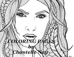 Download lion face coloring page. Morgana Coloring Page Woman Face Adult Coloring Picture Etsy
