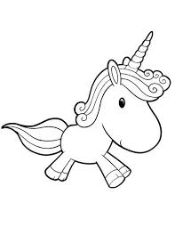 A Very Cute Baby Unicorn Coloring Page Bebe Unicornio Paginas Para Colorear De Animales Dibujos De Unicornios