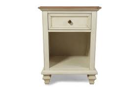 Ball bearing glides offer a smooth opening and closing of the drawer. 30 Traditional Weathered One Drawer Nightstand In Antique White Mathis Brothers Furniture