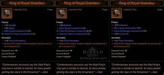 Puzzle ring and goblin spawns. Ring Of Royal Grandeur Diablo Wiki