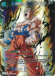 The dragon ball collectible card game (dragon ball ccg) is a collectible card game based on the dragon ball franchise, first published by bandai on july 18, 2008. Awakening Rage Son Goku Dragonball Super Tcg Trollandtoad