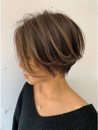 vainオフィスハイライト 前下がりハンサムショートボブ l049540513 ヴェイン 渋谷 vain のヘアカタログ ホットペッパービューティー ヘアカット ショートボブ ヘアスタイリング