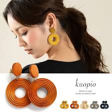 おしゃれ⭐︎ぷっくり 大玉ピアス 大ぶり 大きめ 丸 韓国 インポート きいろ