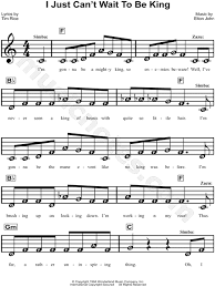 I Just Can T Wait To Be King Ukulele I Just Can T Wait To Be King From The Lion King Sheet Music For Beginners In C Major Download Print Piano Music Easy Piano Sheet Music Free Piano Sheet