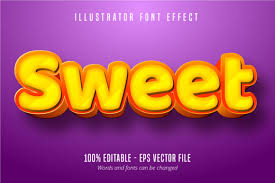 Download Sweet Text 3d Editable Font Effect Graphic By Mustafa Beksen Creative Fabrica Yellowimages Mockups