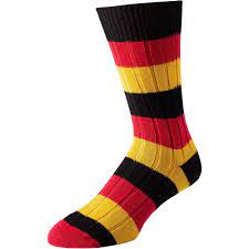 Rugby socks are similar to the long socks that are worn in other sports such as football (soccer). Harrogate Rugby Stripe Cotton Sock Men S Country Clothing Cordings
