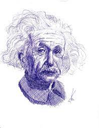 Albert Einstein Ball Point Pen Drawing Pen Drawing Drawings Art