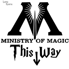 ministry of magic this way vinyl decal harry potter toilet