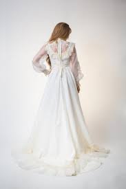 Boho Wedding Dress Vintage 60s 70s Long Sleeve Gown White 60s Etsy Boho Wedding Dress Boho Wedding Dress Lace Vintage Wedding Dress Boho