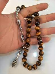 Ucuz 2018 Yeni Tas Tasarim Ile Sari Kaplan Goz 10mm Tesbih Gumus Kaplama Taseel Satin Kalite Strand Bilezikler Dogrudan Cin Gumus Boncuklu Bileklikler Bilezik